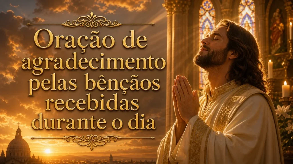 Oração de agradecimento pelas bênçãos recebidas durante o dia