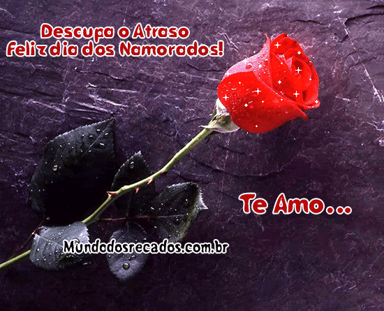 Recado animado de Dia dos Namorados Atrasado para compartilhar