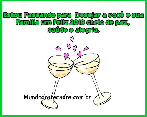 Recado de Feliz 2010 pronto para mandar