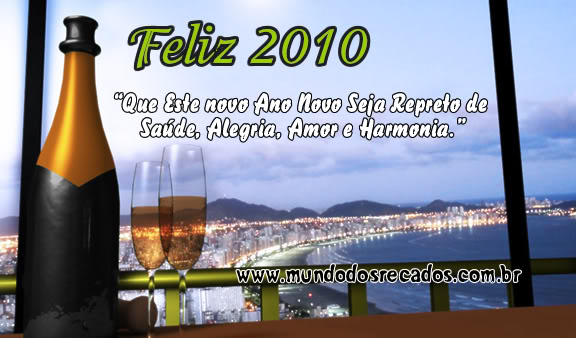 Mensagem animada de Feliz 2010 moderno