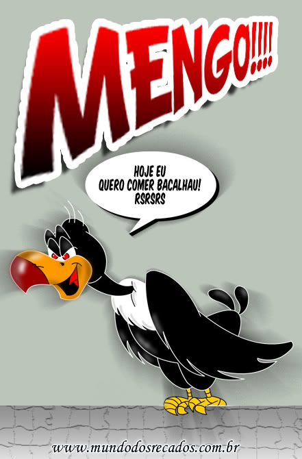 Mensagem animada de Flamengo expressivo