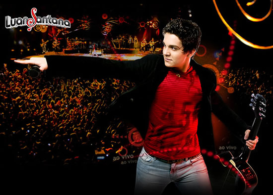 Mensagem animada de Luan Santana divertido
